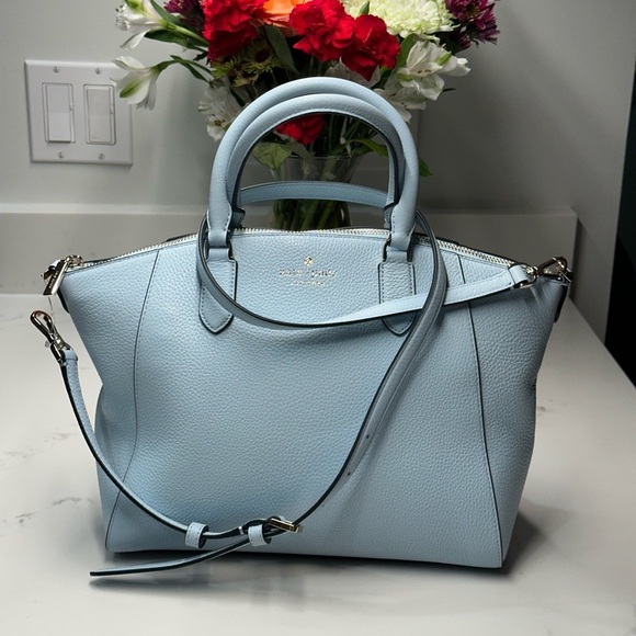 kate spade Handbags - Kate Spade Sky Blue Satchel NWT